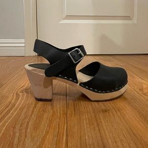 Lotta from Stockholm Highwood Black Clogs Natural - Size 35